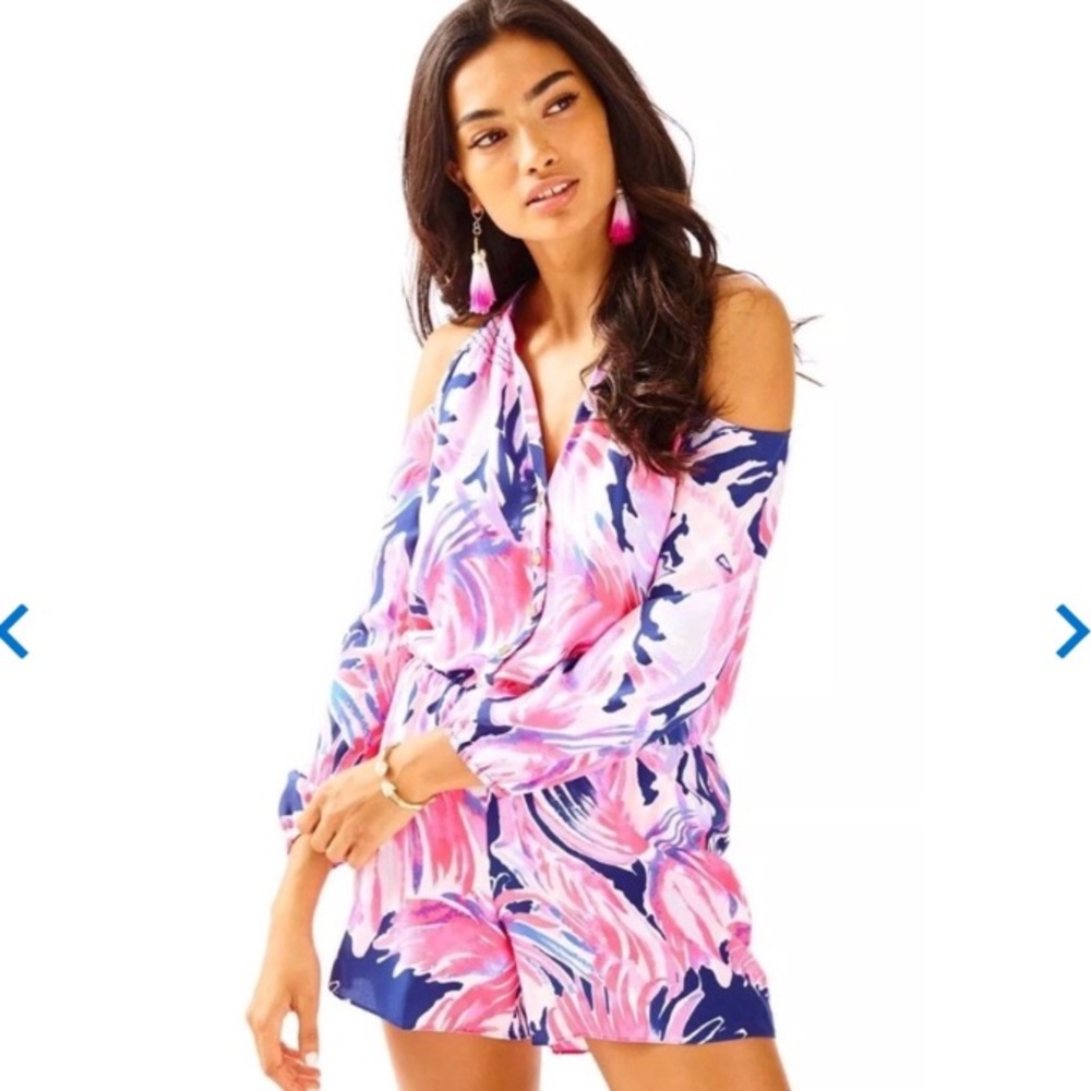 🅿️SOLD🅿️ silk Elsa Lilly Pulitzer romper